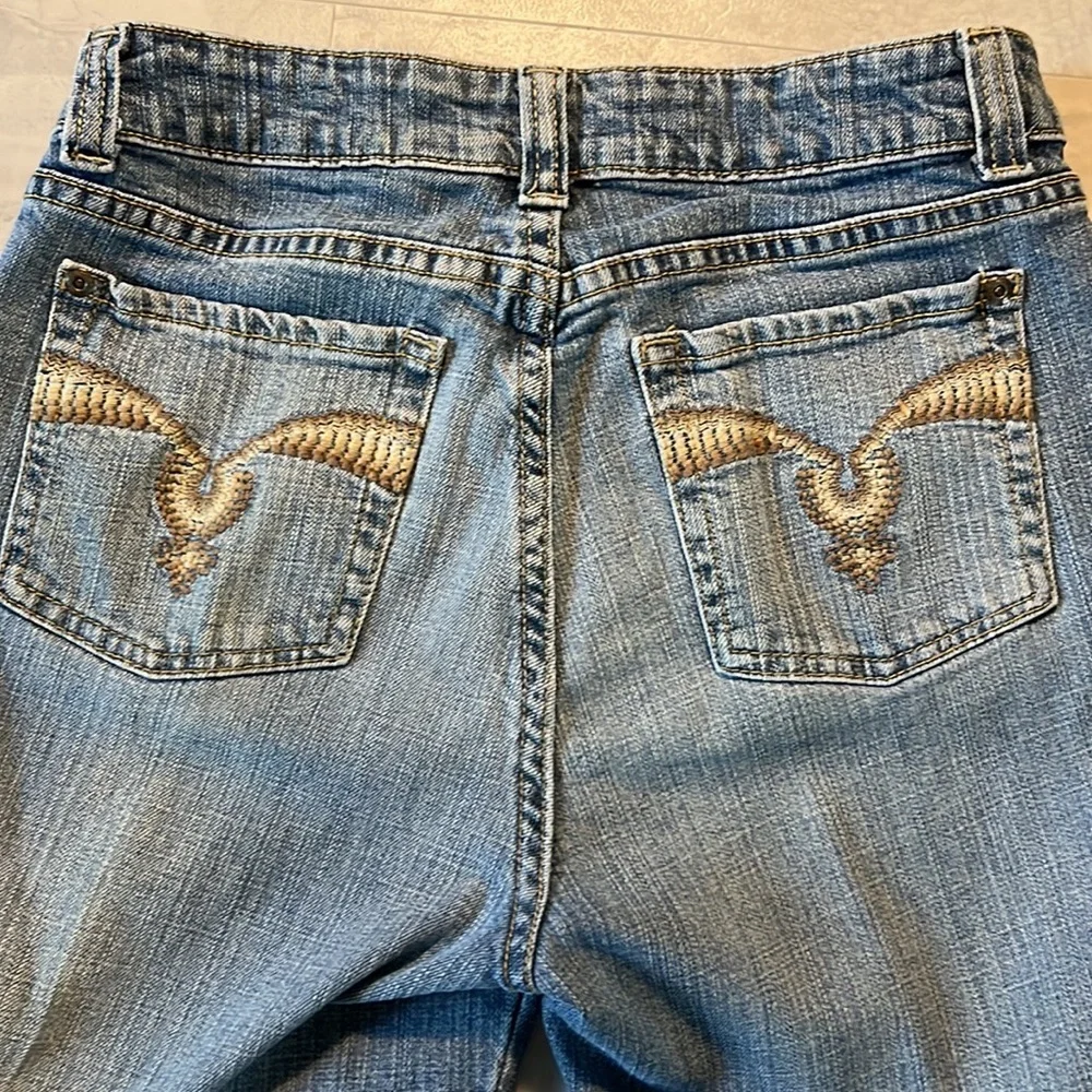 Covington  Capri jeans  medium blue   Wide cuff  ankle pants  Vintage  Size 4 - Picture 4 of 7